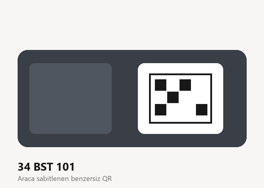 QR sticker araca yapıştırılır