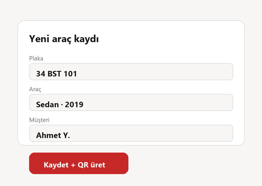 Araç kaydı 30 saniyede açılır
